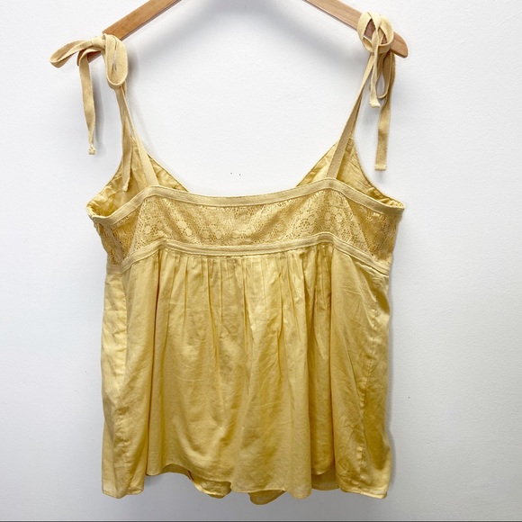 Michael Kors Yellow Tie Strappy Tank Top - Picture 3 of 8